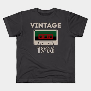 Vintage Cassette Tape - 1986 Kids T-Shirt